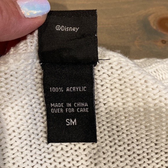 Disneys Jack Skellington face Lightweight Distressed Sweater Size: S (Junior) - Picture 14 of 15